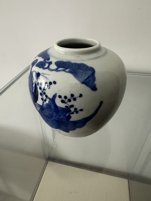 古玩陶瓷青花人物故事紋茶葉罐拍賣，當前價格1680元