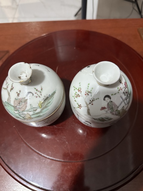 粉彩仕女人物圖蓋缸拍賣，當前價格1980元