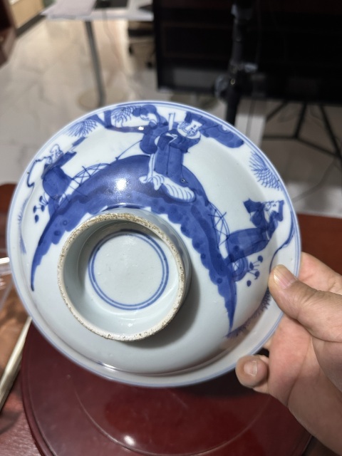 古玩陶瓷青花三星高照圖折沿碗拍賣,當前價格1280元