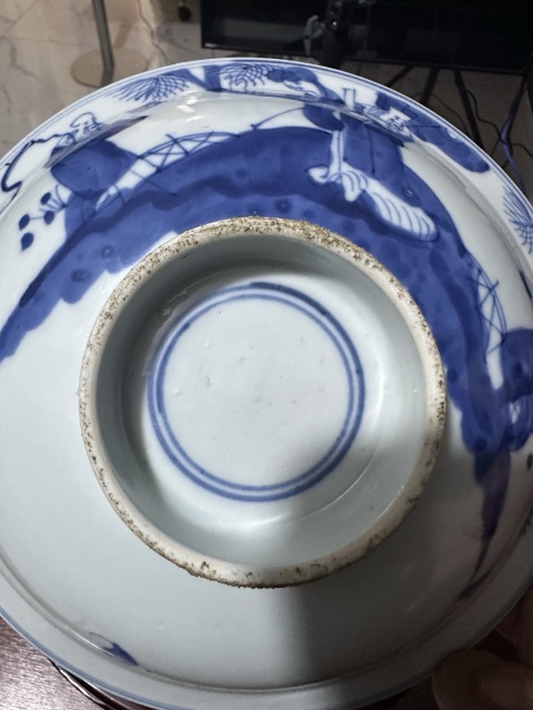 古玩陶瓷青花三星高照圖折沿碗拍賣,當前價格1280元