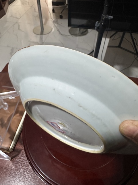 古玩陶瓷青花礬紅花卉紋折沿盤拍賣,當(dāng)前價(jià)格1680元
