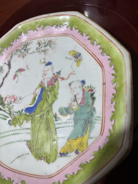 古玩陶瓷粉彩人物故事紋供盤拍賣，當前價格2280元