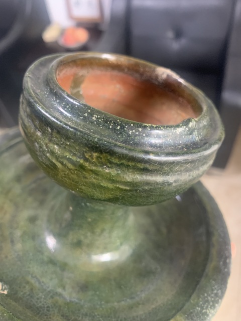 古玩陶瓷漢代綠釉博山爐拍賣，當前價格18000元