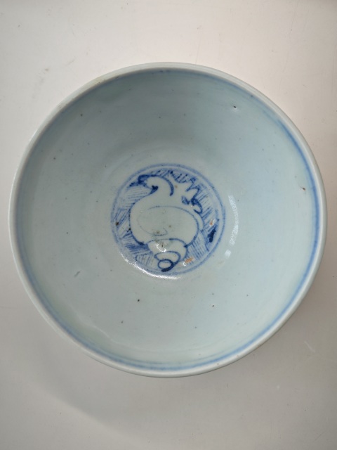 古玩陶瓷明中·青花海馬紋碗一對拍賣,當前價格6666元