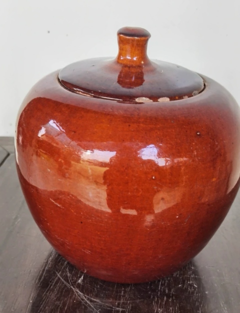 古玩陶瓷鈞紅釉圍棋罐拍賣,當前價格6900元