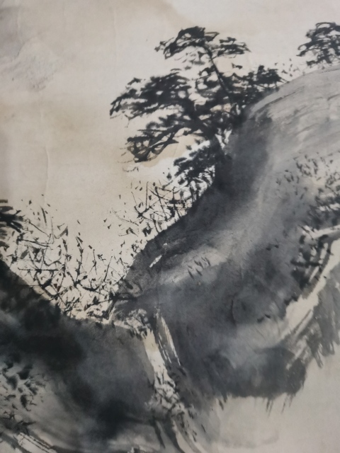 古玩字畫傅抱石陳之佛大師弟子已故享受國務院特殊津貼國畫大師裴家同山水拍賣,當前價格2000元