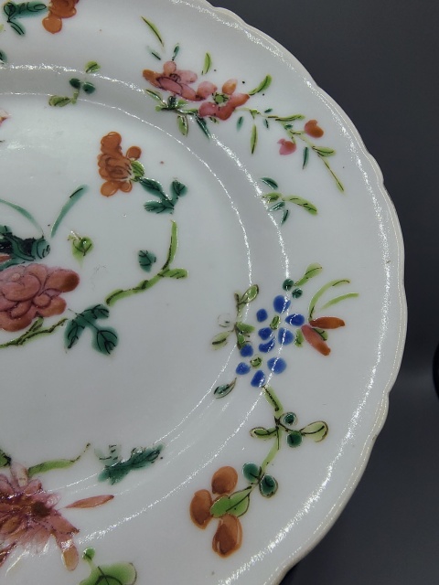 古玩陶瓷道光年制精品?粉彩飛黃騰達紋花口盤拍賣，當前價格2200元