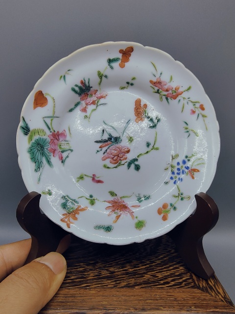 古玩陶瓷道光年制精品?粉彩飛黃騰達紋花口盤拍賣，當前價格2200元