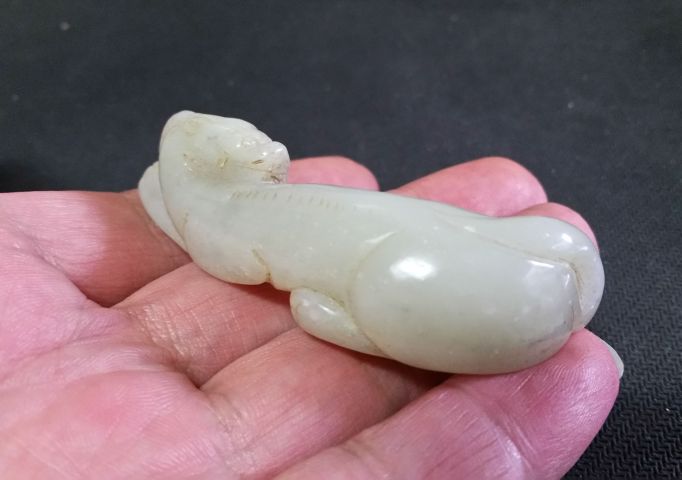 古玩玉器和田玉雕“瑞獸”拍賣,當前價格480元
