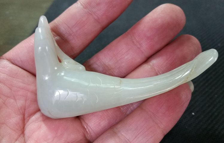 古玩玉器和田玉雕“喜鵲”拍賣,當前價格500元