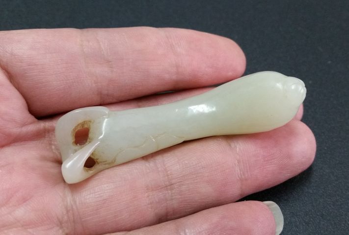 古玩玉器和田玉雕“福運當頭”掛件拍賣，當前價格380元