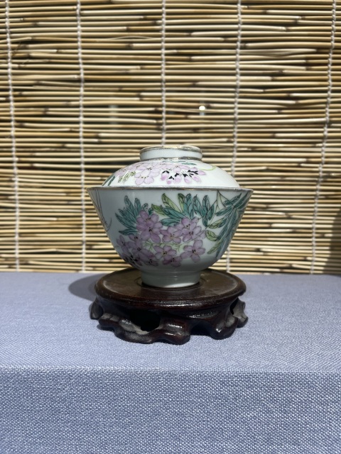 古玩陶瓷花鳥紋蓋杯拍賣,當(dāng)前價格1500元