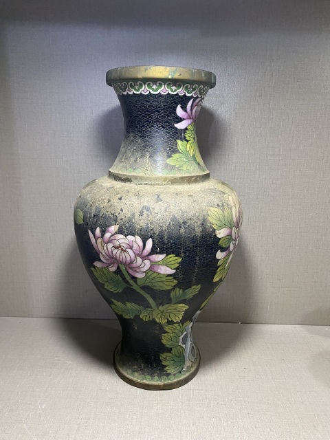 古玩雜項景泰藍賞瓶拍賣,當前價格1200元
