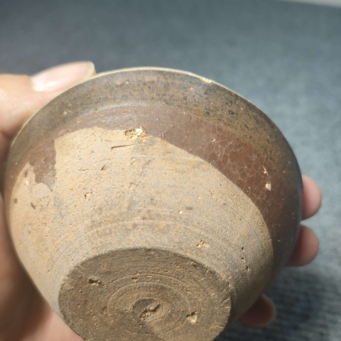 古玩陶瓷贛州窯褐釉白覆輪茶盞拍賣，當(dāng)前價(jià)格4600元