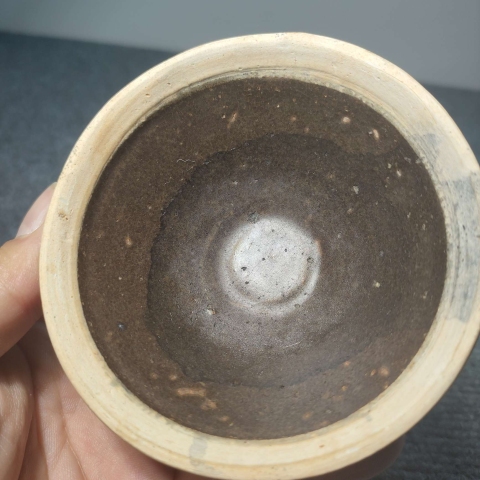 古玩陶瓷贛州窯褐釉白覆輪茶盞拍賣，當(dāng)前價(jià)格4600元