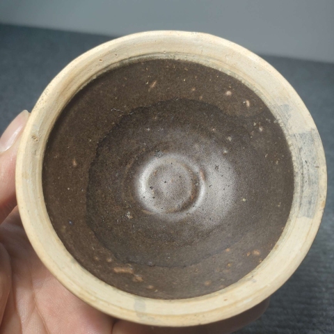 古玩陶瓷贛州窯褐釉白覆輪茶盞拍賣，當(dāng)前價(jià)格4600元