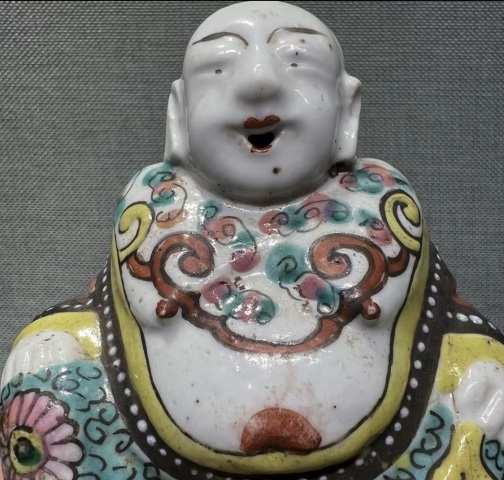 古玩陶瓷乾隆粉彩彌勒佛坐像拍賣，當前價格5888元