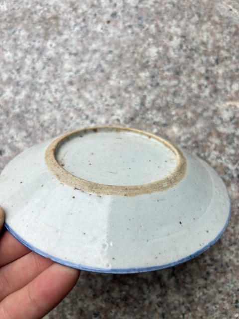 古玩陶瓷清中期 樓臺亭閣山水紋青花盤拍賣,當前價格222元