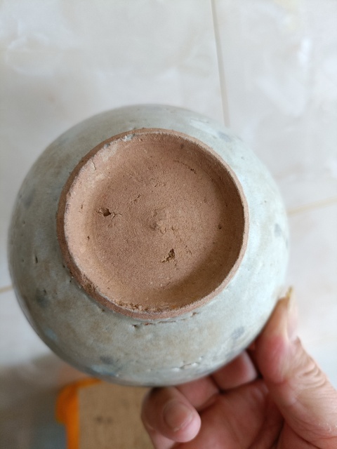 古玩陶瓷元末明初青花嬰戲圖茶盞拍賣,當前價格198元