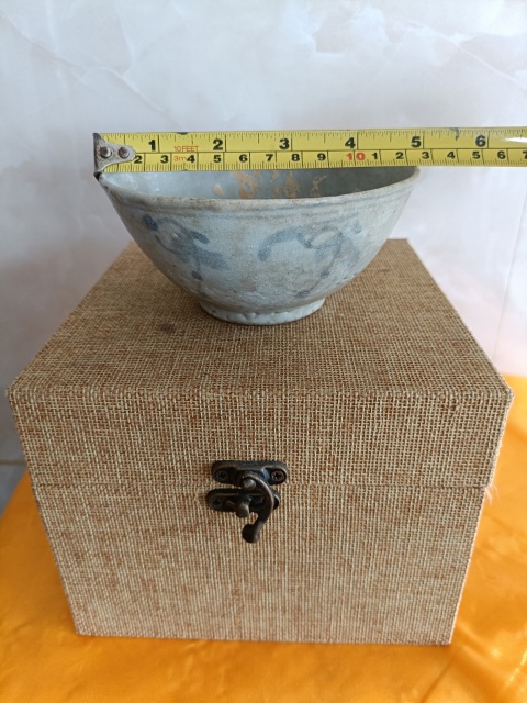 古玩陶瓷元末明初青花嬰戲圖茶盞拍賣,當前價格198元