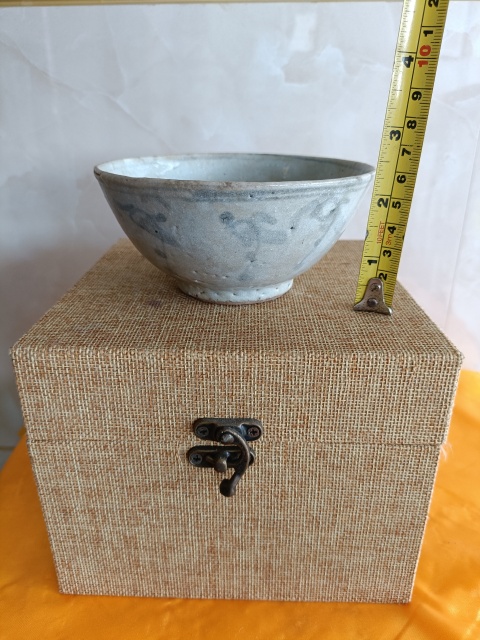 古玩陶瓷元末明初青花嬰戲圖茶盞拍賣,當前價格198元