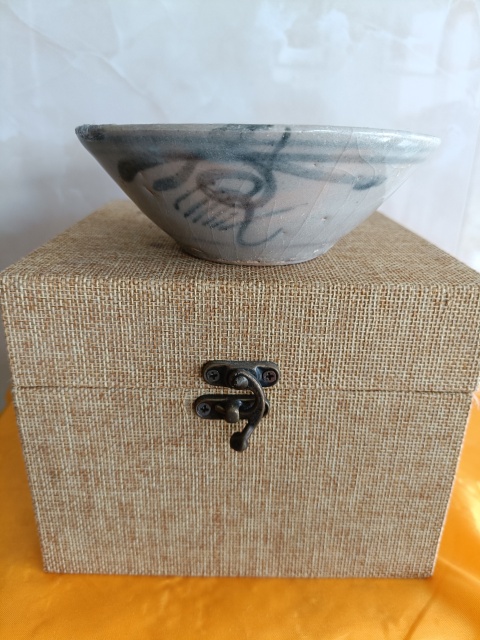 古玩陶瓷元末明初青花花卉紋茶碗拍賣,當前價格398元