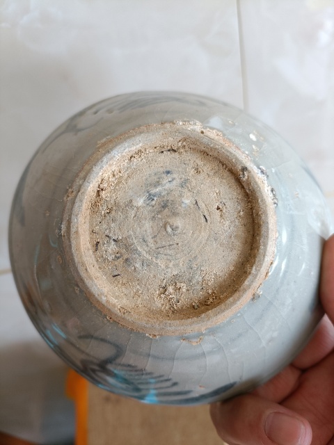 古玩陶瓷元末明初青花花卉紋茶碗拍賣,當前價格398元