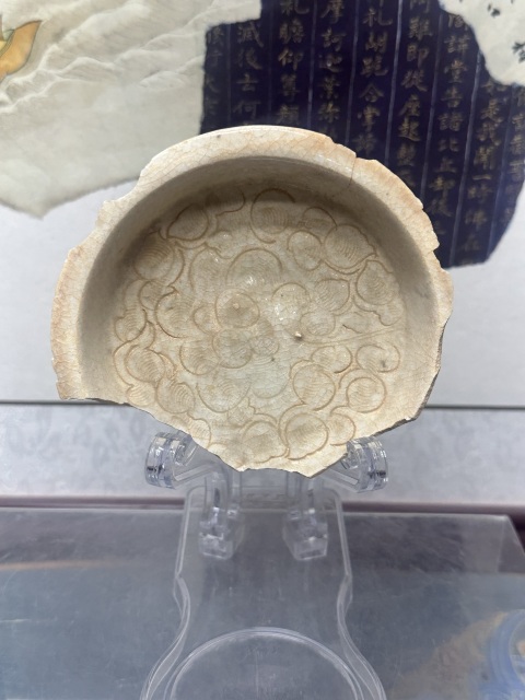 古玩陶瓷宋代暗刻影青筆洗拍賣,當前價格69元