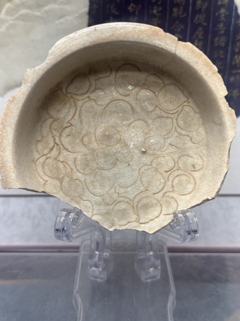 古玩陶瓷宋代暗刻影青筆洗拍賣,當前價格69元