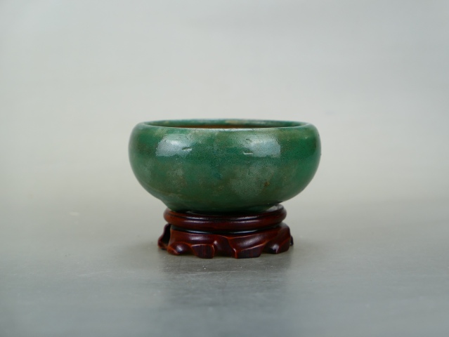 古玩陶瓷清代.綠釉三足爐（文房雅器）拍賣，當前價格2980元