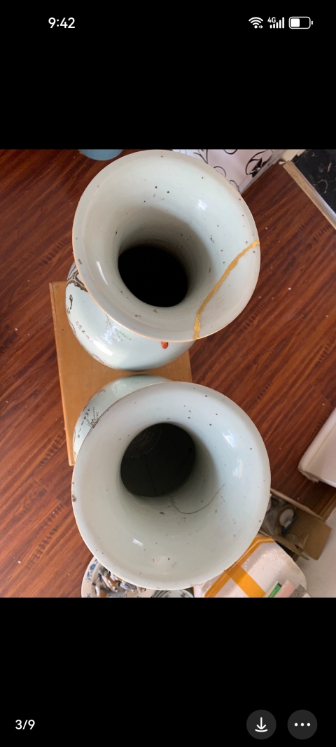 古玩陶瓷粉彩桃花仕女人物紋雙耳瓶拍賣,當(dāng)前價(jià)格7999元