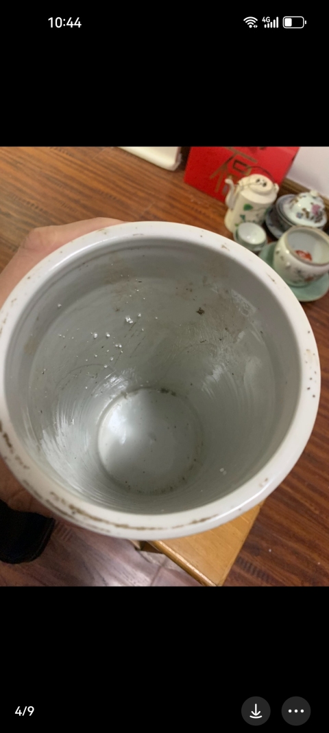 古玩陶瓷淺絳彩山水人物詩文帽筒拍賣，當前價格899元