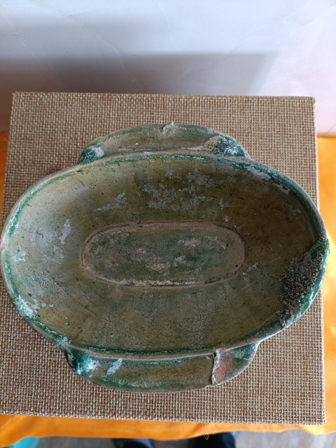 古玩陶瓷館藏級珍品漢代綠釉羽殤杯拍賣,當前價格1880元