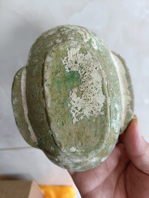 古玩陶瓷館藏級珍品漢代綠釉羽殤杯拍賣,當前價格1880元