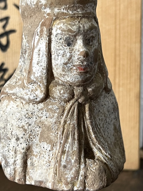 古玩陶瓷南北朝人物風帽俑拍賣，當前價格1280元