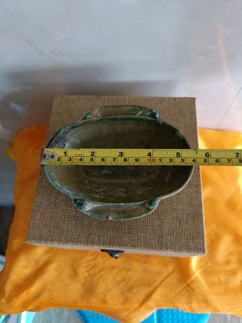 古玩陶瓷館藏級珍品漢代綠釉羽殤杯拍賣,當前價格1880元