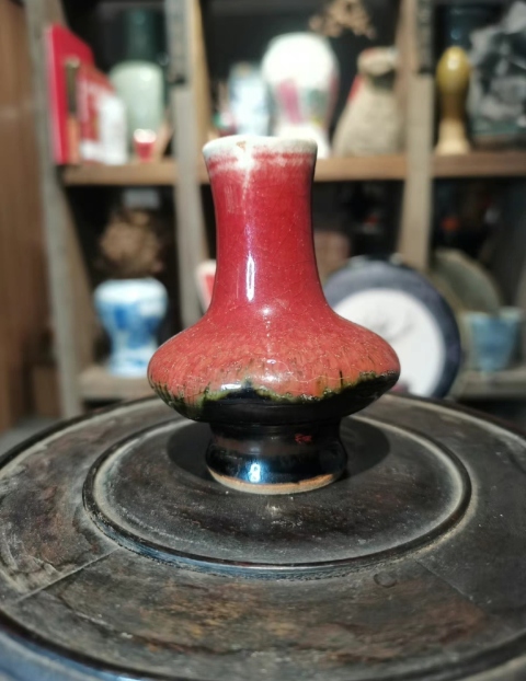 古玩陶瓷三陽開泰品種小花觚拍賣，當前價格6800元