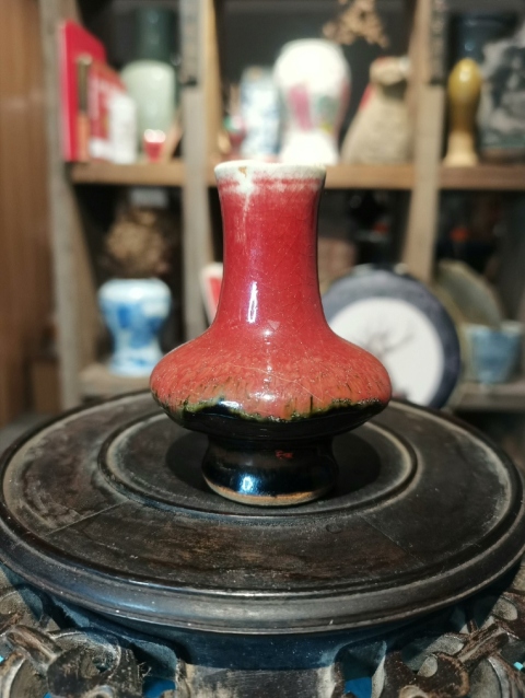 古玩陶瓷三陽開泰品種小花觚拍賣，當前價格6800元