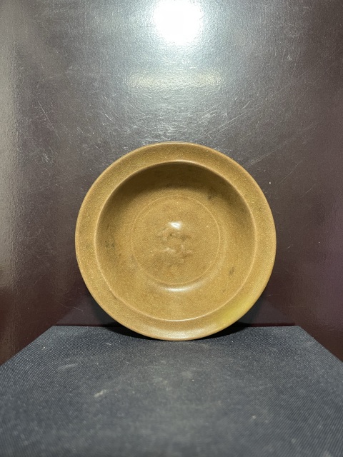 古玩陶瓷宋龍泉青瓷黃釉雙魚洗拍賣，當前價格4500元