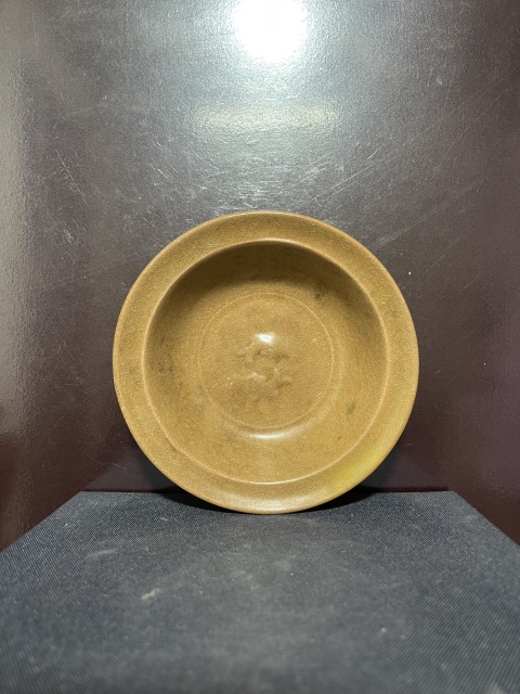 古玩陶瓷宋龍泉青瓷黃釉雙魚洗拍賣，當前價格4500元