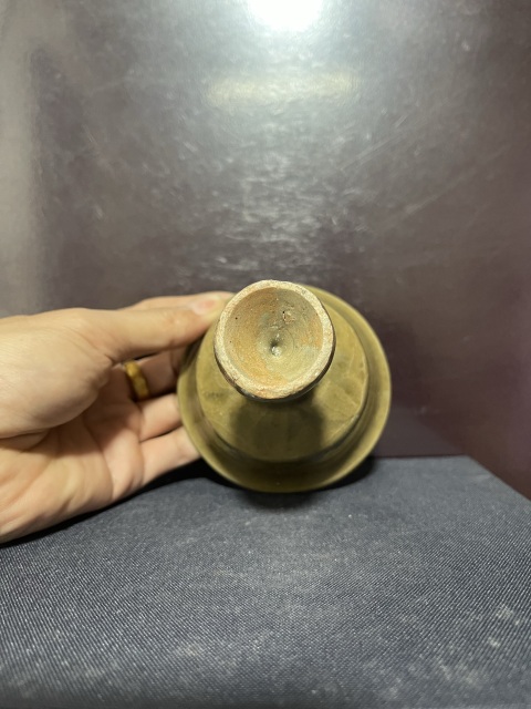 古玩陶瓷元未明初龍泉窯青釉高足杯拍賣,當前價格15500元