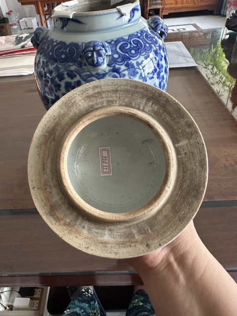 古玩陶瓷青花纏枝花卉紋將軍罐拍賣，當前價格13500元