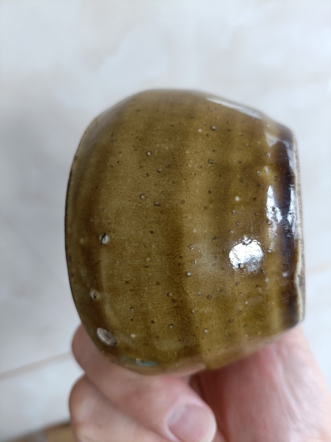 古玩陶瓷清代?褐釉筆洗拍賣，當前價格500元