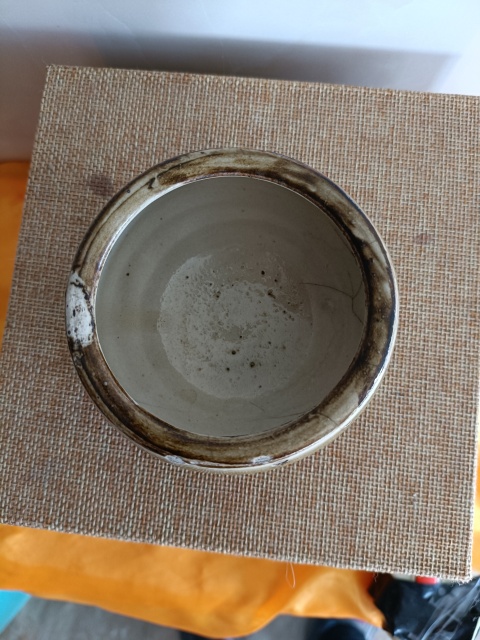 古玩陶瓷清代?褐釉筆洗拍賣，當前價格500元