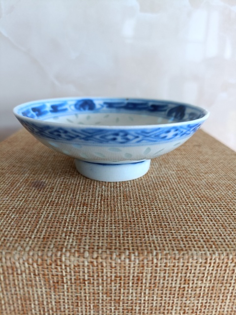 晚清青花玲瓏瓷花卉紋蓋盞拍賣，當前價格298元