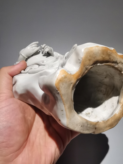 古玩陶瓷何朝宗款老德化窯觀音大像拍賣，當前價格5800元