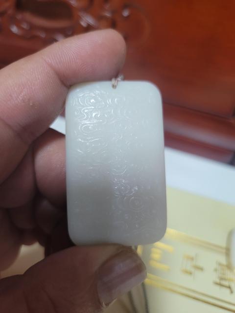 古玩玉器蘇工和田玉羊脂白玉雕“山水牌”拍賣，當前價格2200元