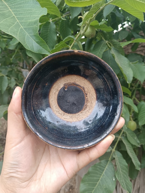 古玩陶瓷元代～磁州窯窯變黑釉茶盞拍賣，當前價格2980元