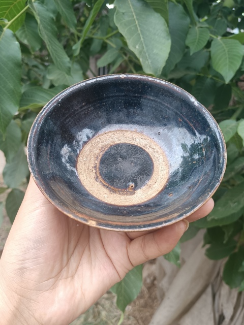 古玩陶瓷元代～磁州窯窯變黑釉茶盞拍賣，當前價格2980元