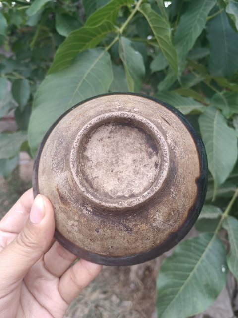 古玩陶瓷元代～磁州窯窯變黑釉茶盞拍賣，當前價格2980元